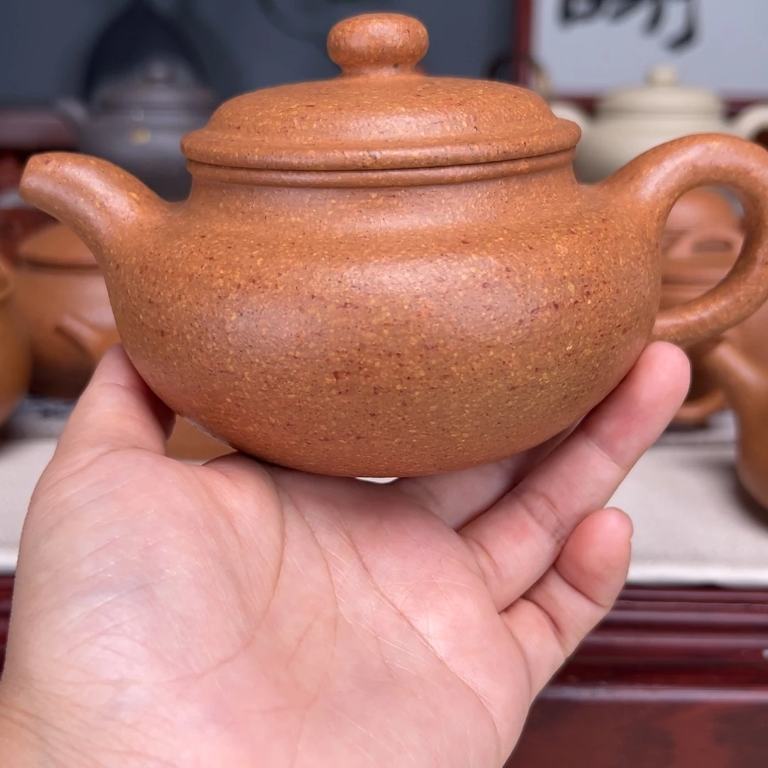 茶壶紫砂梨皮黄的360