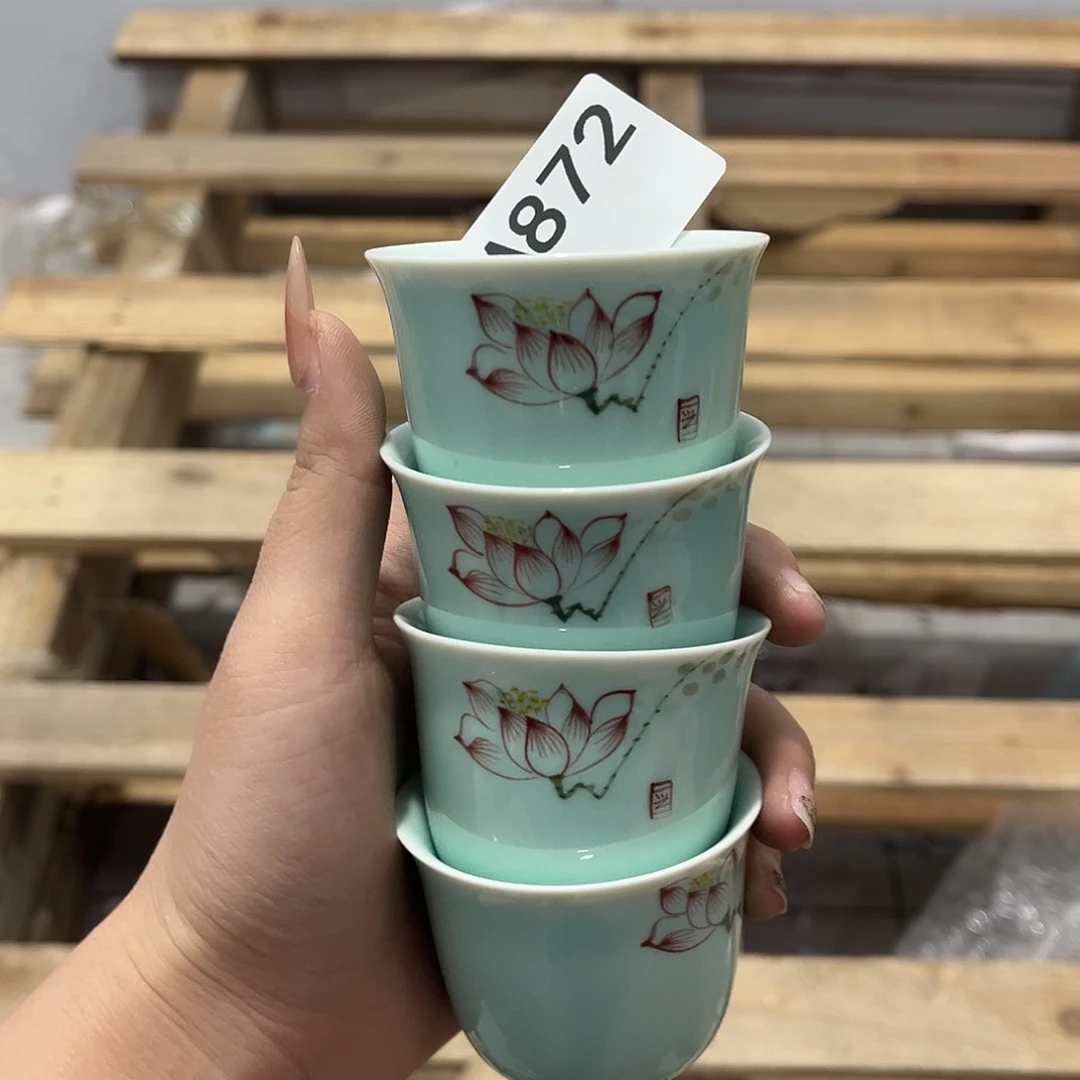 树***莓瓷片茶摆件工艺品摆件666
