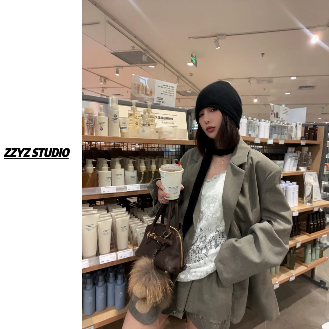 【ZZYZ】“伦敦启示录”气质韩系宽松西装随性休闲风西服 86700