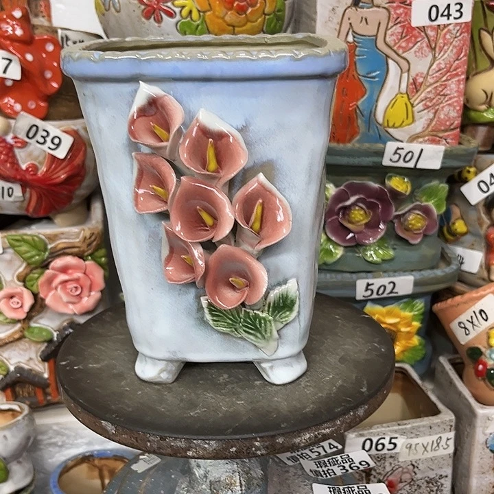 粗陶材质多肉花盆