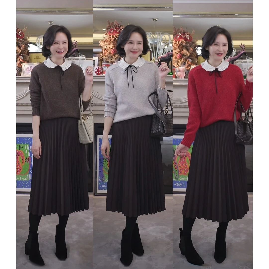 我是摩羯 黑标花火 意大利P家100羊绒德国STOLL机秋冬保暖毛衣