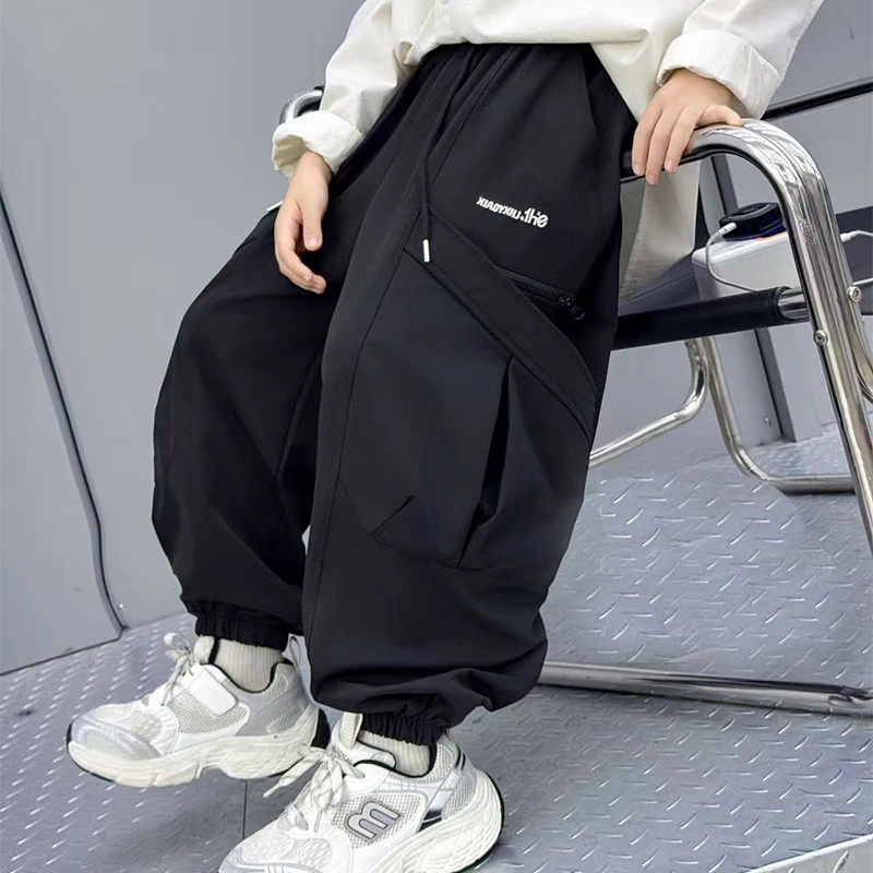 男童裤子春秋款休闲裤2025新款秋季工装裤中大儿童男孩秋装长裤潮