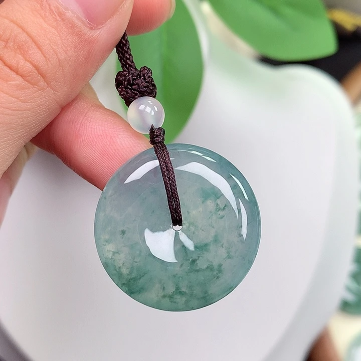 颈饰未镶嵌翡翠平安扣 26.6x6.4mm