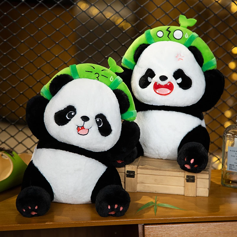 创意熊猫掰竹子公仔毛绒玩具可爱布娃娃抱睡玩偶女生生日礼物