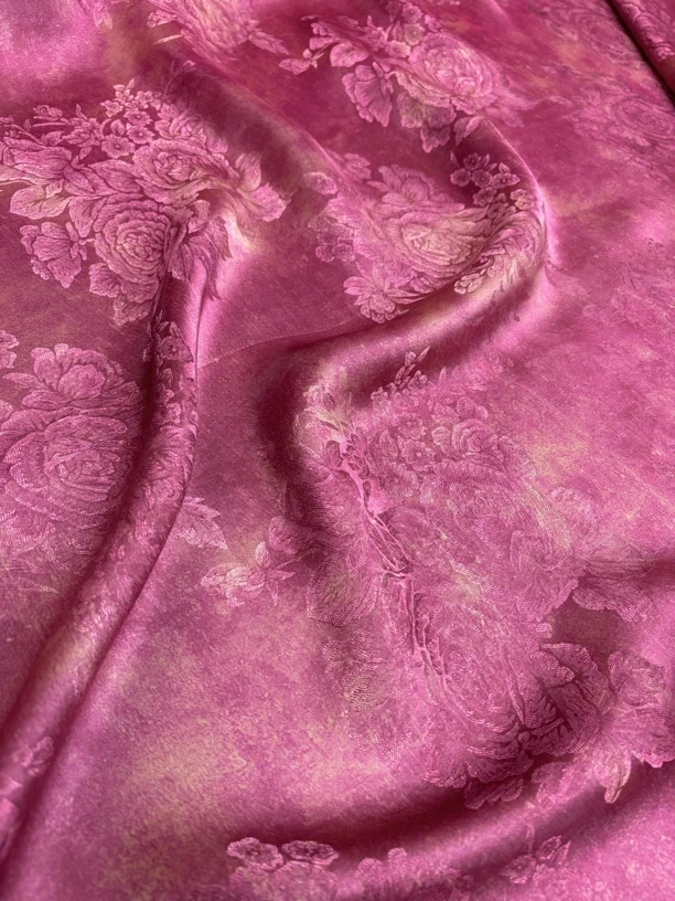 流光绮梦 人丝红云纱国风新中式服装面料