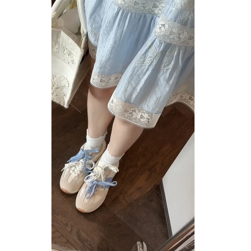 【游鹿鹿】百诗恋 夏季新款网面透气双鞋带阿甘鞋(跟高3cm)