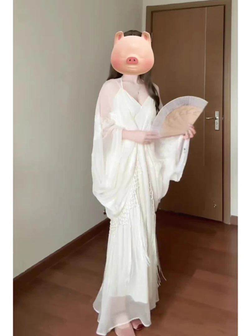 气质套装搭配一整套时尚连衣裙2024新款女风情万种的裙子开衫套装