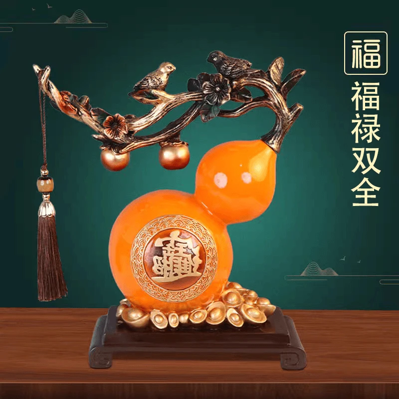2025新中式树脂葫芦摆件 客厅玄关吉祥物 乔迁开业生日礼物