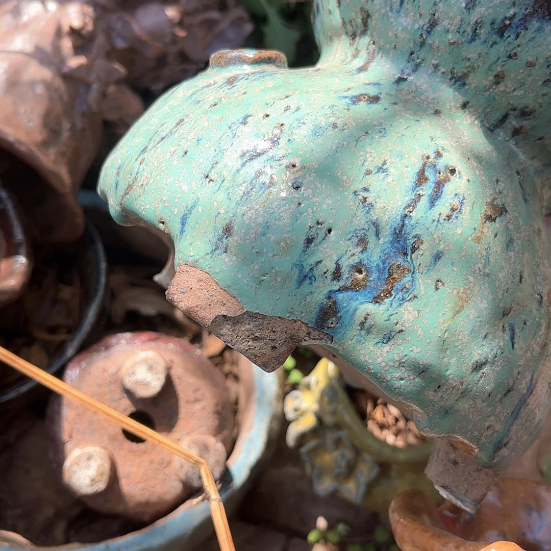 泥塑@**?古镇炻陶花盆