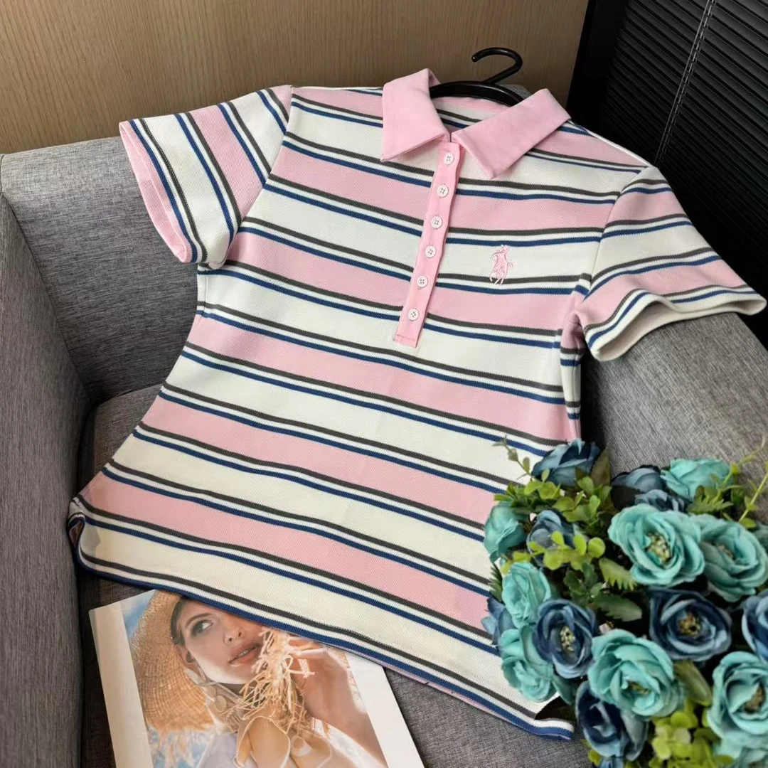 新款百搭轻奢印花短袖上衣女T1193