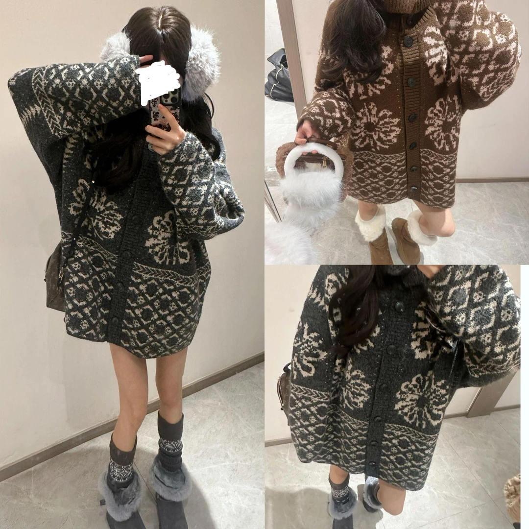 针织厚款翻领可机洗保暖毛针织衫洋气宽松加厚冬季