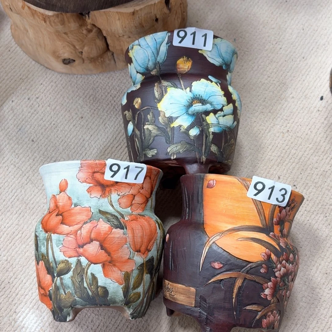 A***࿐紫砂花盆陶瓷多肉花盆精品