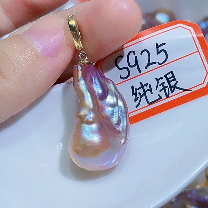 淡水珍珠银S925镶嵌颈饰