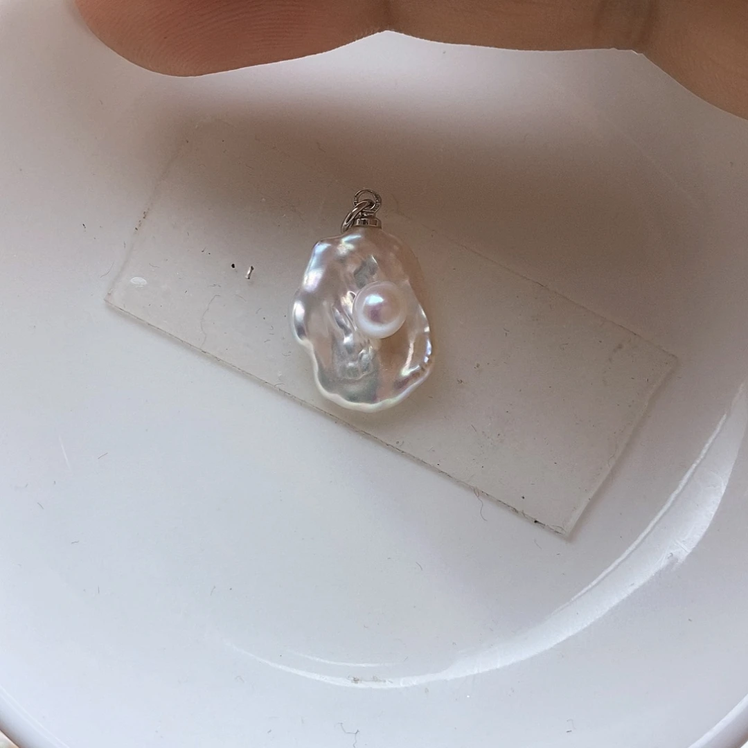 合金淡水珍珠吊坠a*