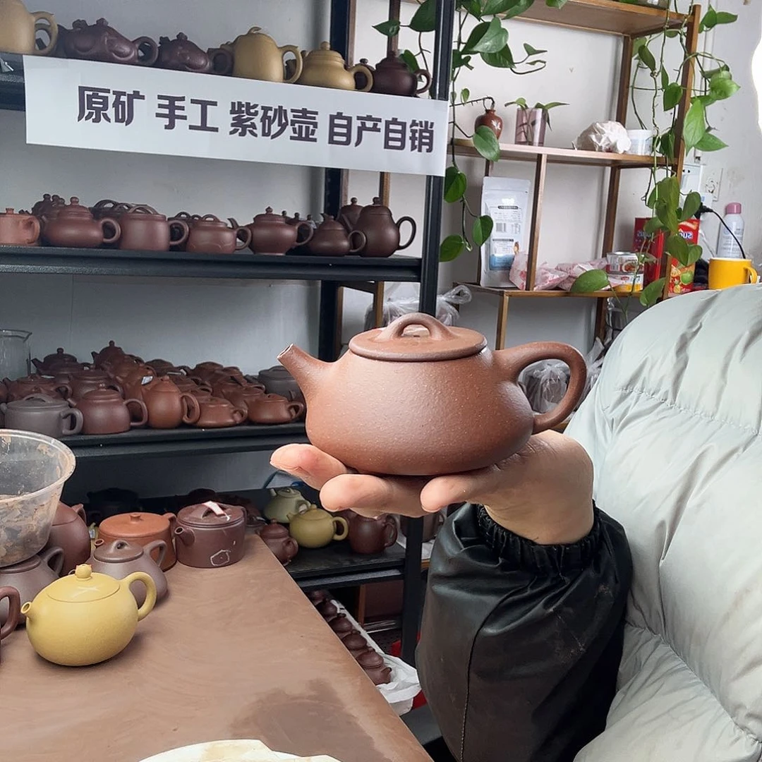 紫砂茶壶平盖石瓢