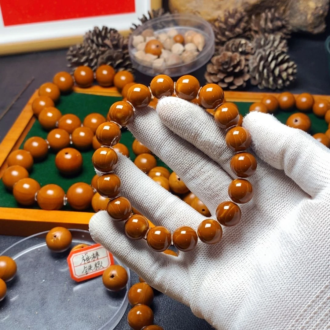 橄榄核手串/手链1.2尺寸小红核微白全品