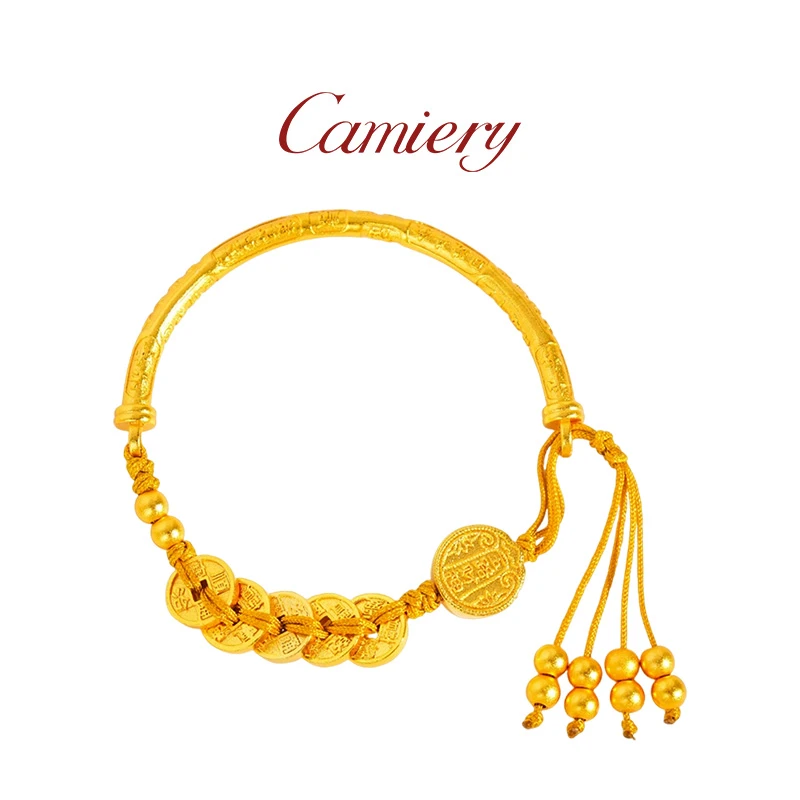 CAMIERY新中式轻奢五帝钱财神半镯手链xx015
