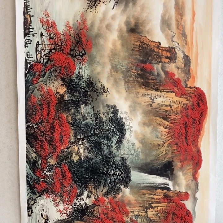 国画鸿运当头四尺横幅