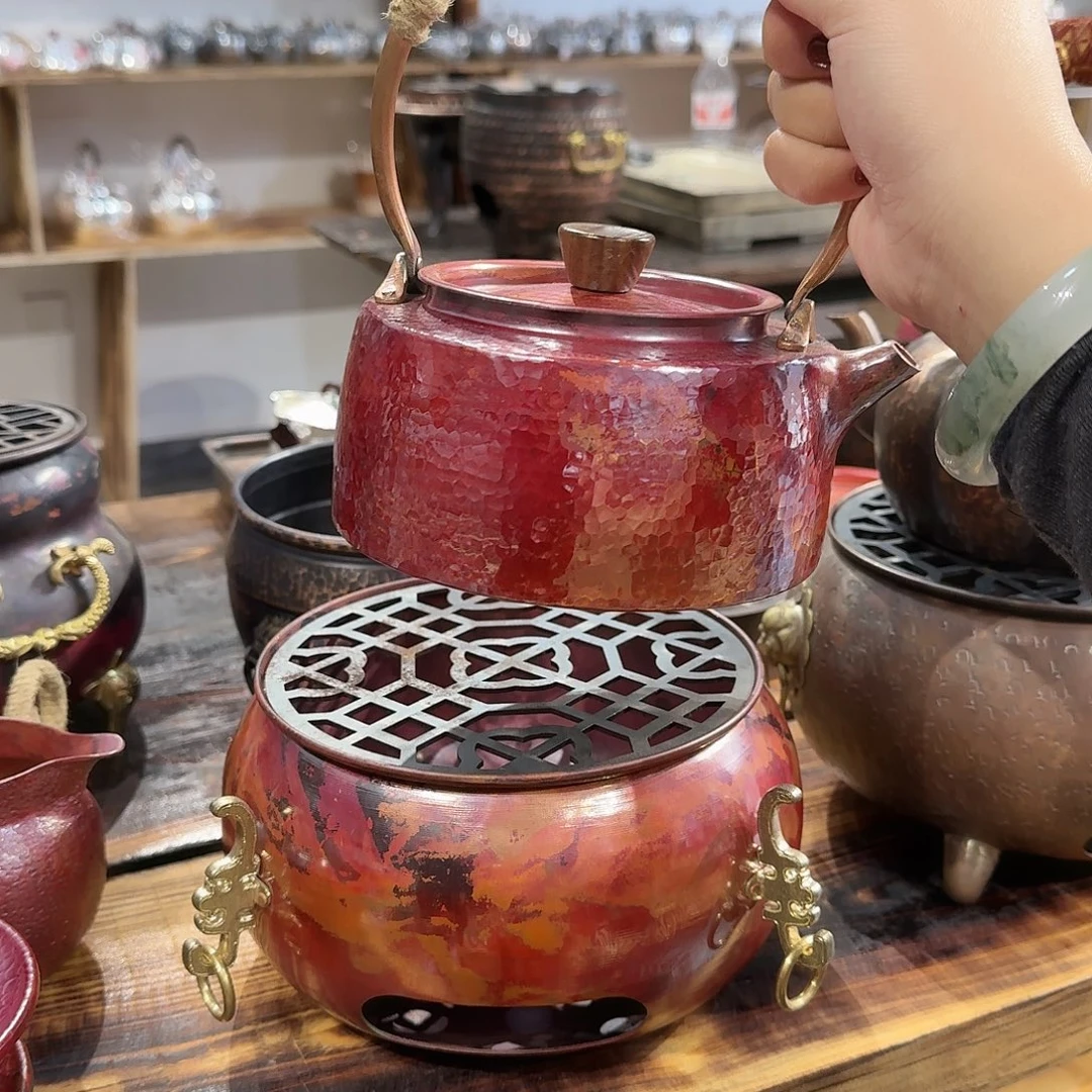 紫铜手工淬火烧水壶