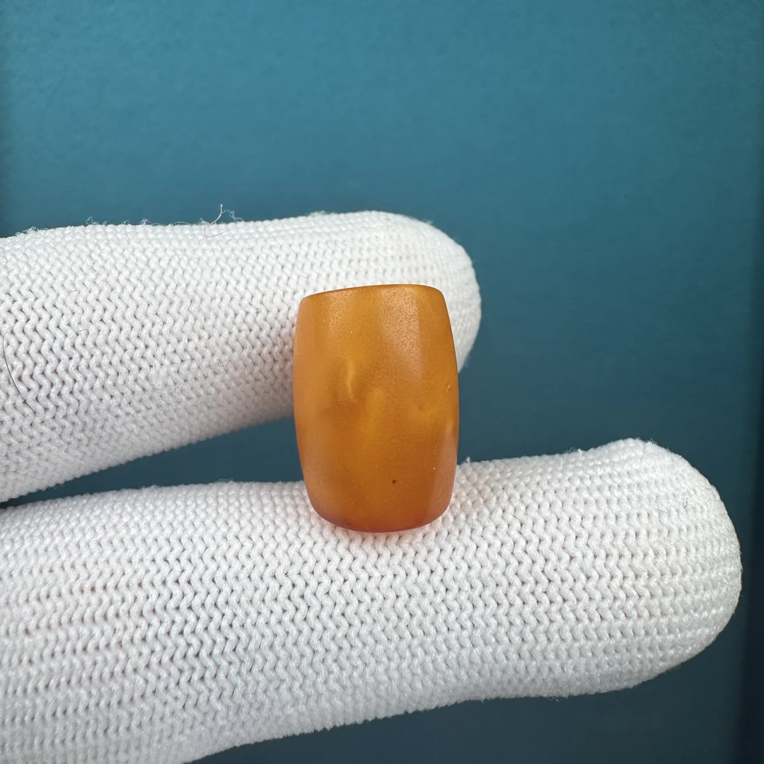 K1497天然原矿蜜蜡 老蜡马蹄珠12.7*17.7mm支持复检假一罚十