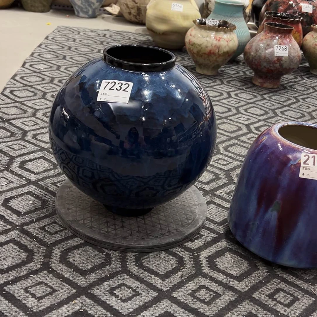 瓶球*麻 7232高30口11陶瓷花瓶无孔