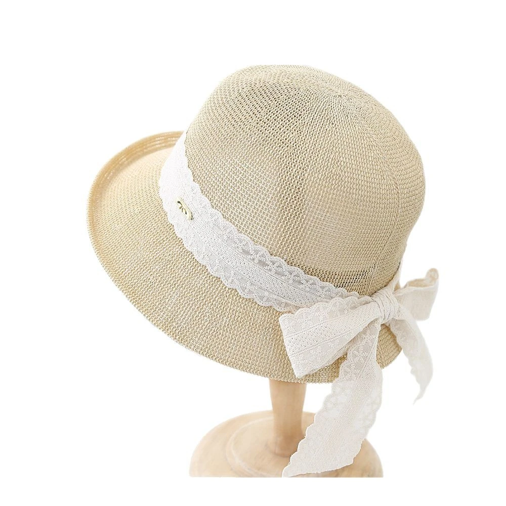 渔夫帽子女士春夏季出游优雅礼帽时尚遮脸百搭日系草编盆帽潮
