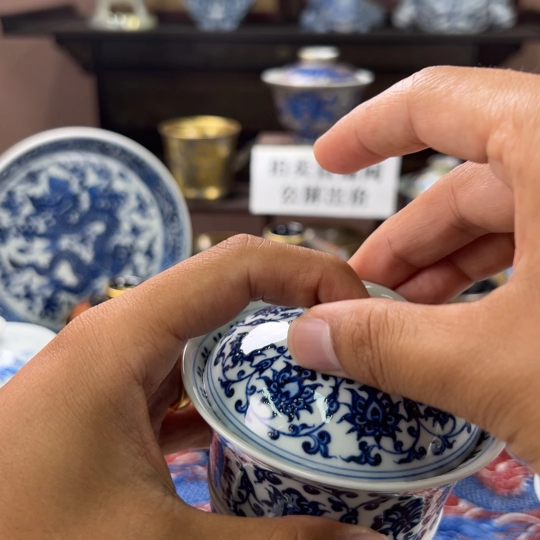 小***齐瓷片景德镇手工手绘陶瓷