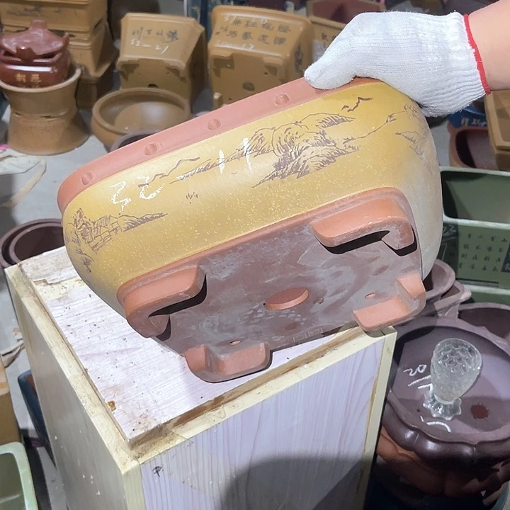 紫砂花盆紫砂等传统