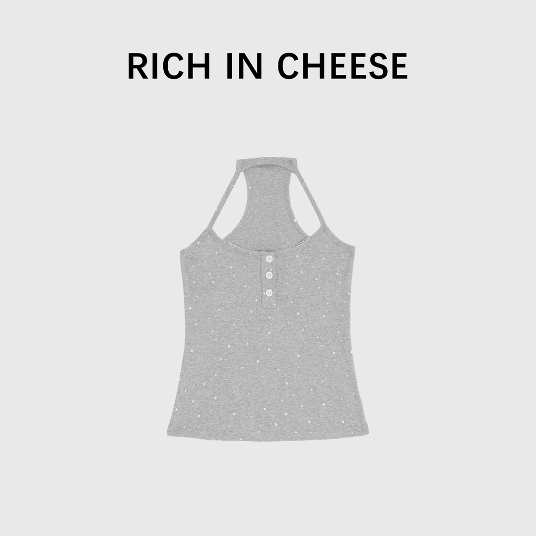 【清清】RICHINCHEESE 琉璃爵士 时尚百搭短款背心女士设计师上衣