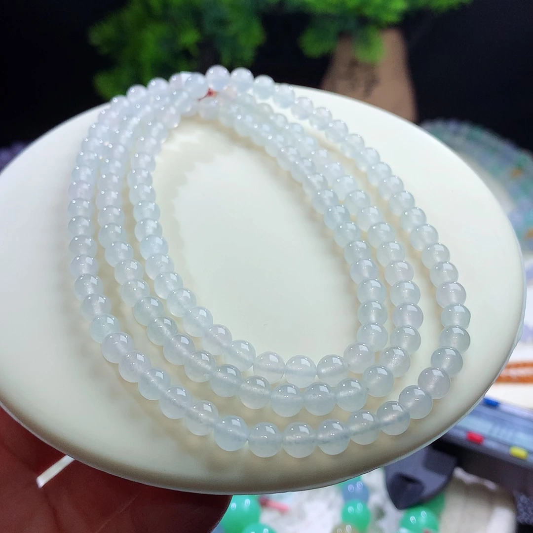 项链未镶嵌翡翠纯洁白月光 卡5.5mm