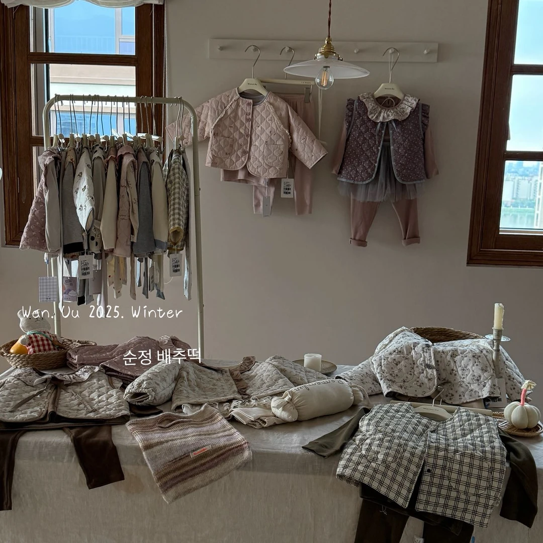 【艾柚】iu冬季韩系儿童复古卡通百搭加厚保暖外套iu156