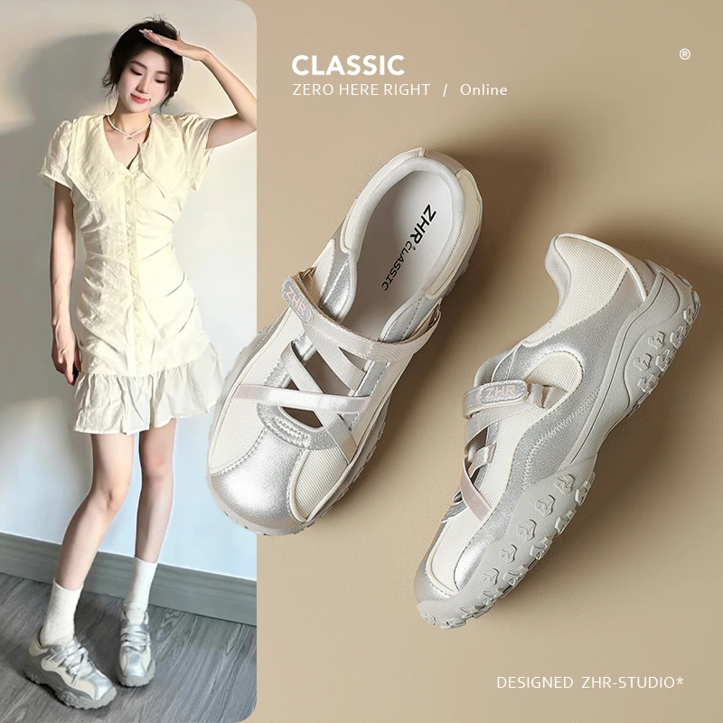 ZHR芭蕾软底玛丽珍鞋女2025夏季新款潮款户外百搭透气休闲德训鞋