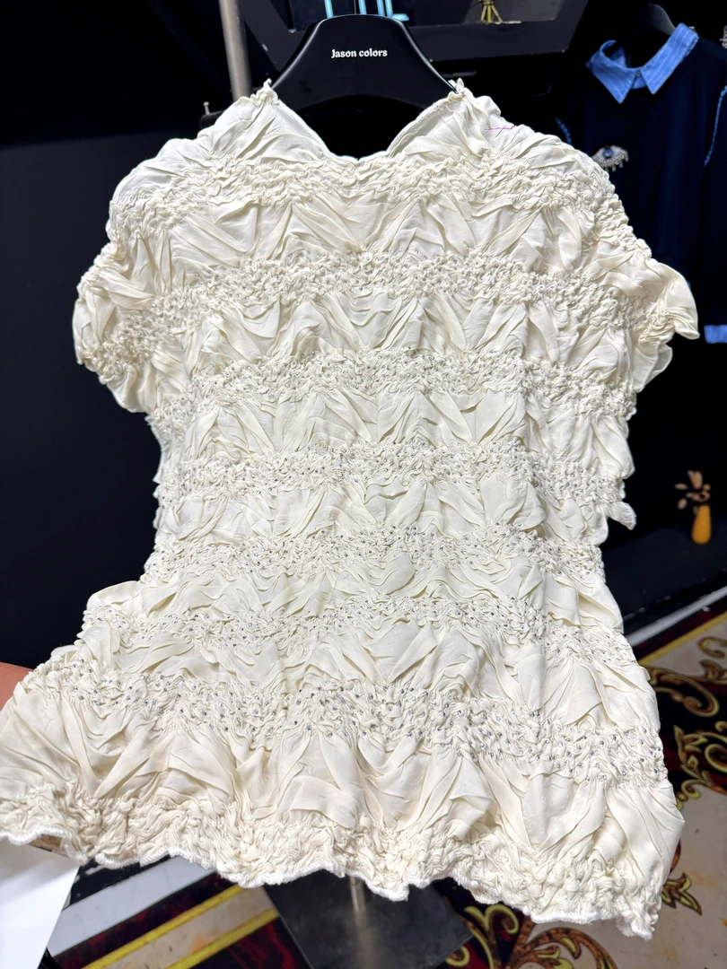 （气质女人）·抗皱透气亲肤感显瘦设计师短袖百搭女士上衣C5310白色