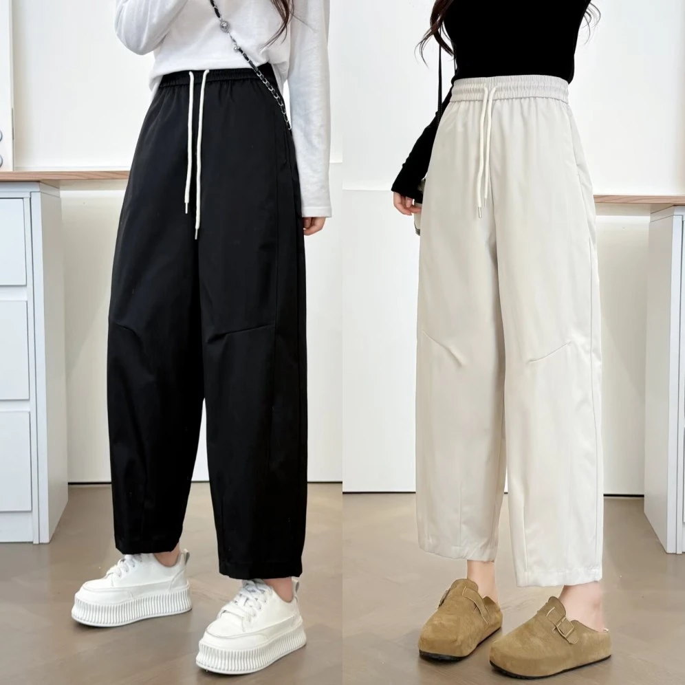 120-200斤大码女装胖mm秋季新款松紧腰宽松时尚休闲哈伦裤香蕉裤