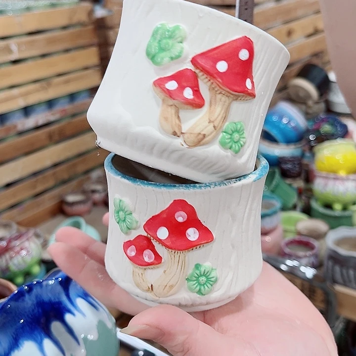 有孔.凑单10元陶瓷花盆发货！