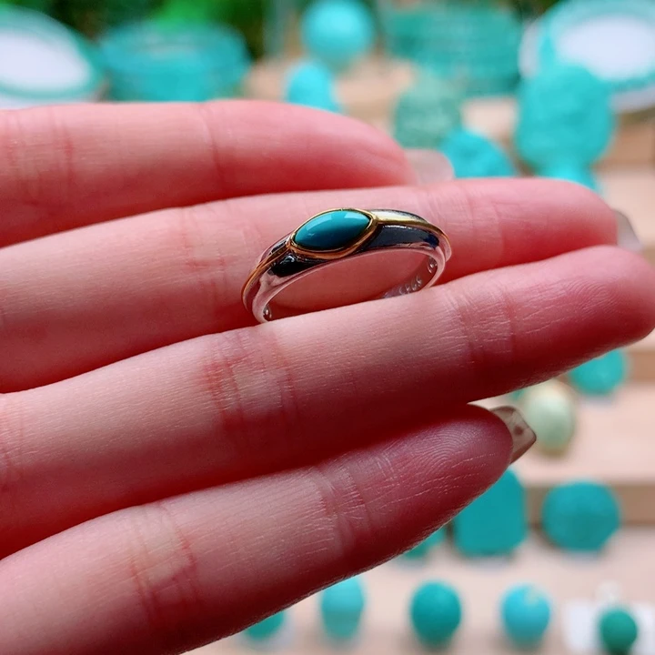 绿松石银S925镶嵌配饰