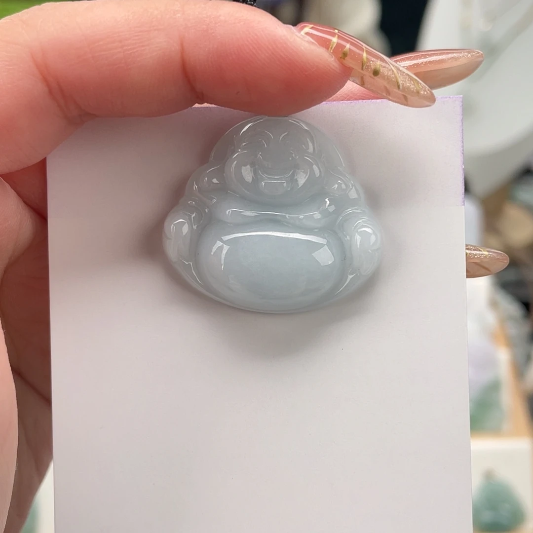 翡翠未镶嵌颈饰佛公包容心