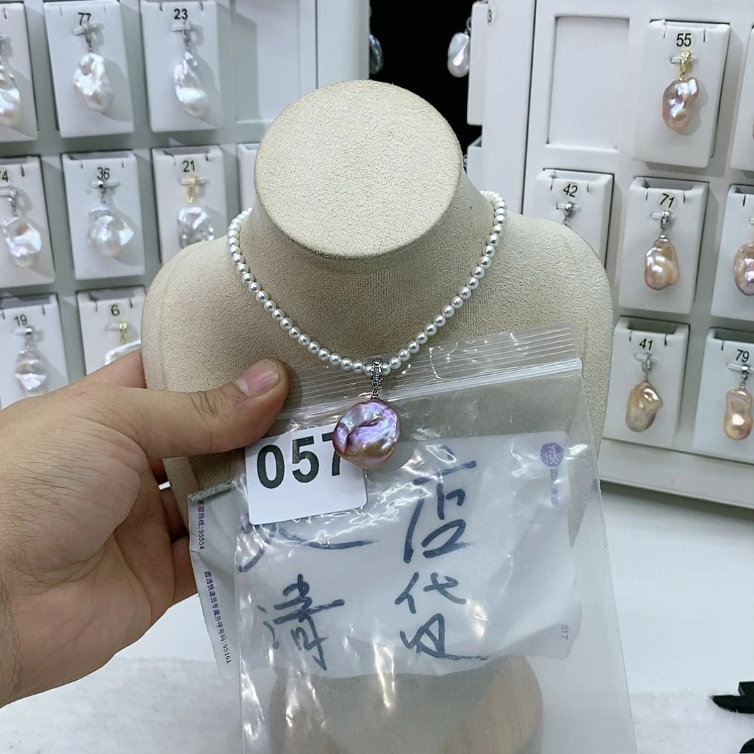 淡水珍珠颈饰合金