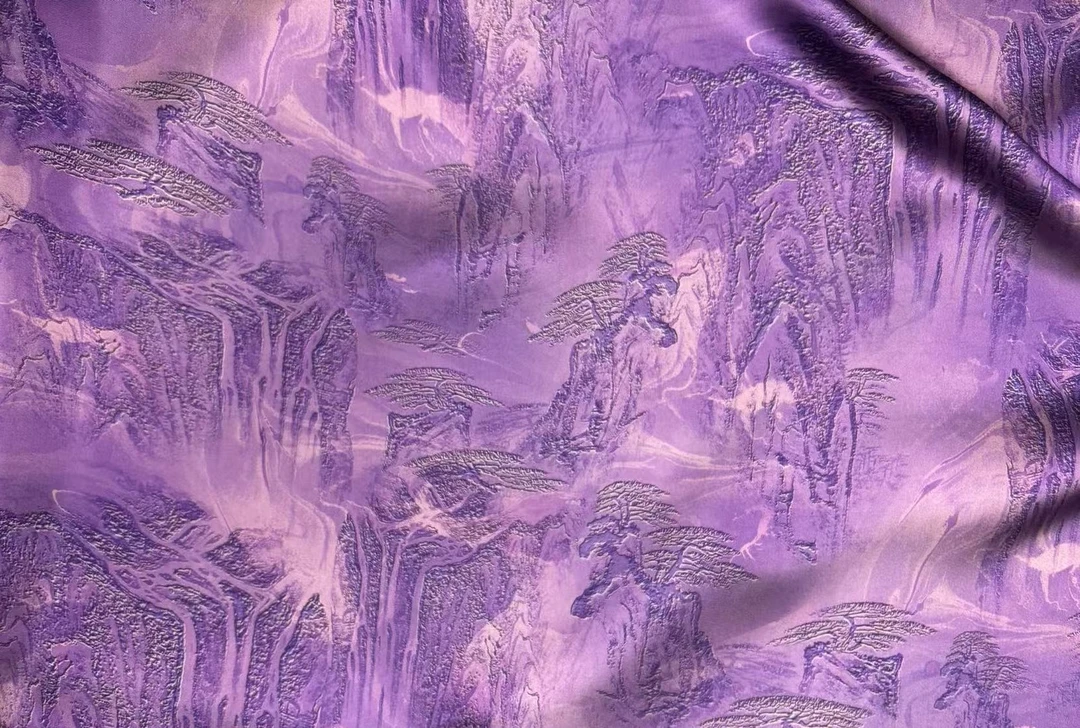 皮子  紫色松岗  布头 高清数码印花   纠结颜色慎拍