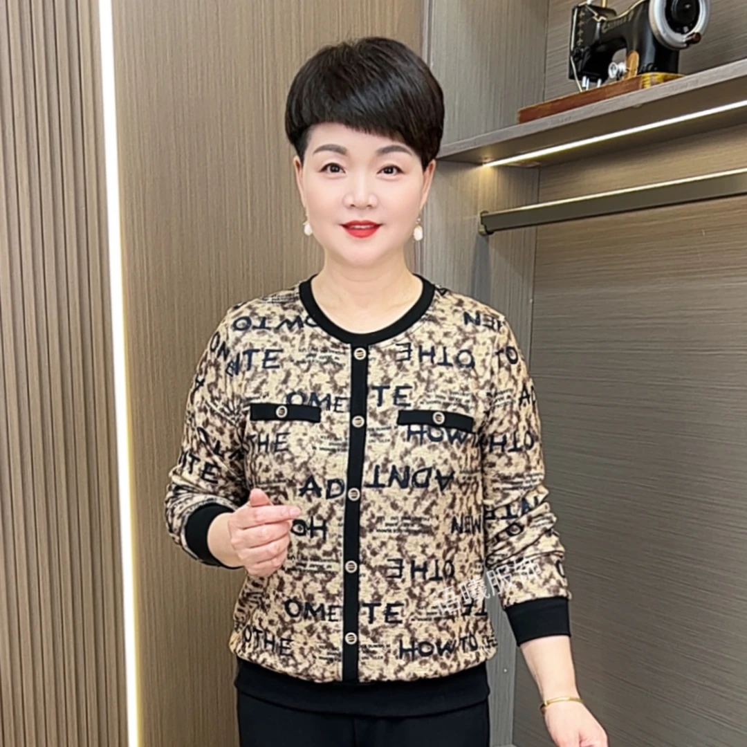 薄款休闲风通勤长袖中老年女装T恤秋装百搭气质上衣F862