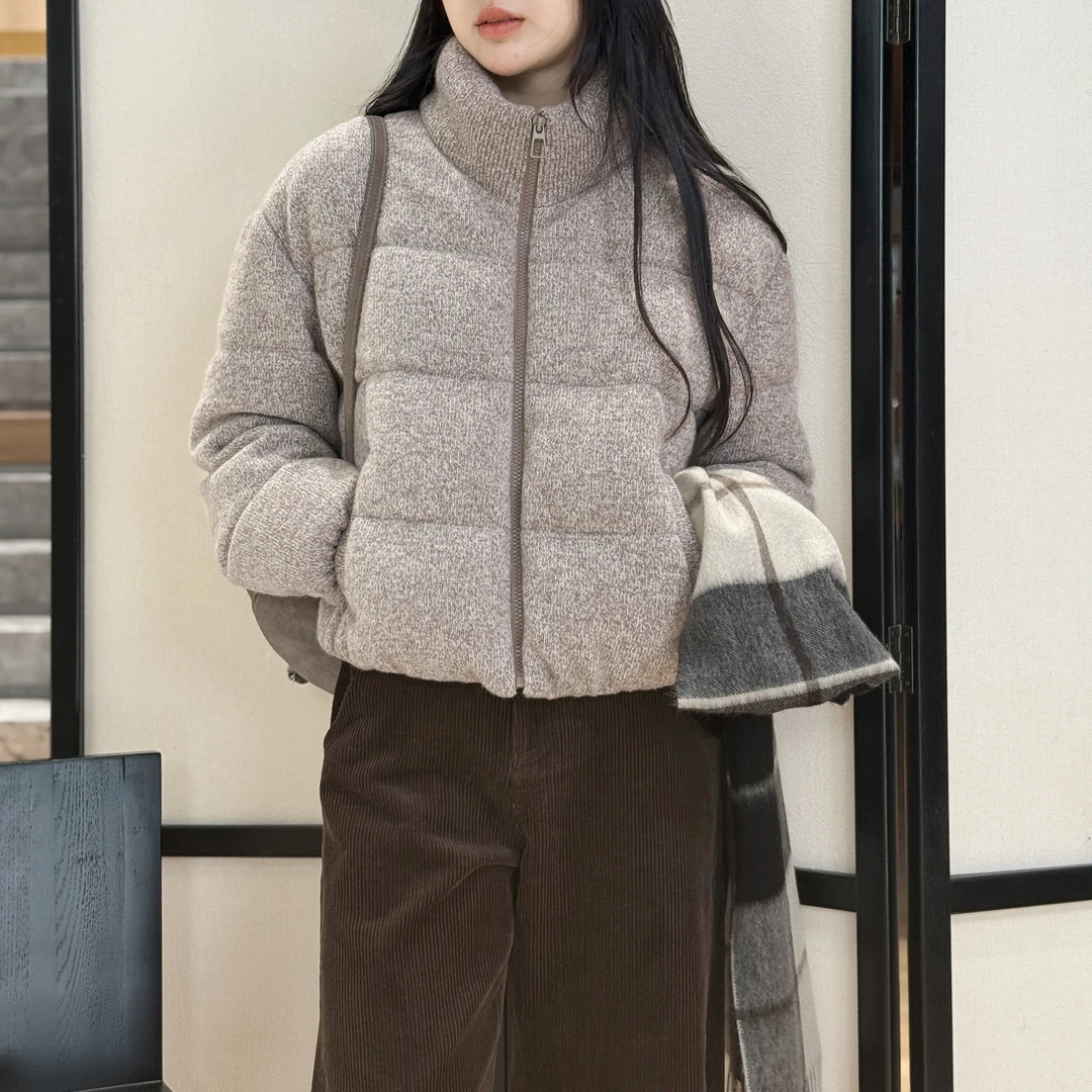 针织羊毛面料丨90鹅绒丨面包羽绒服-MY6534