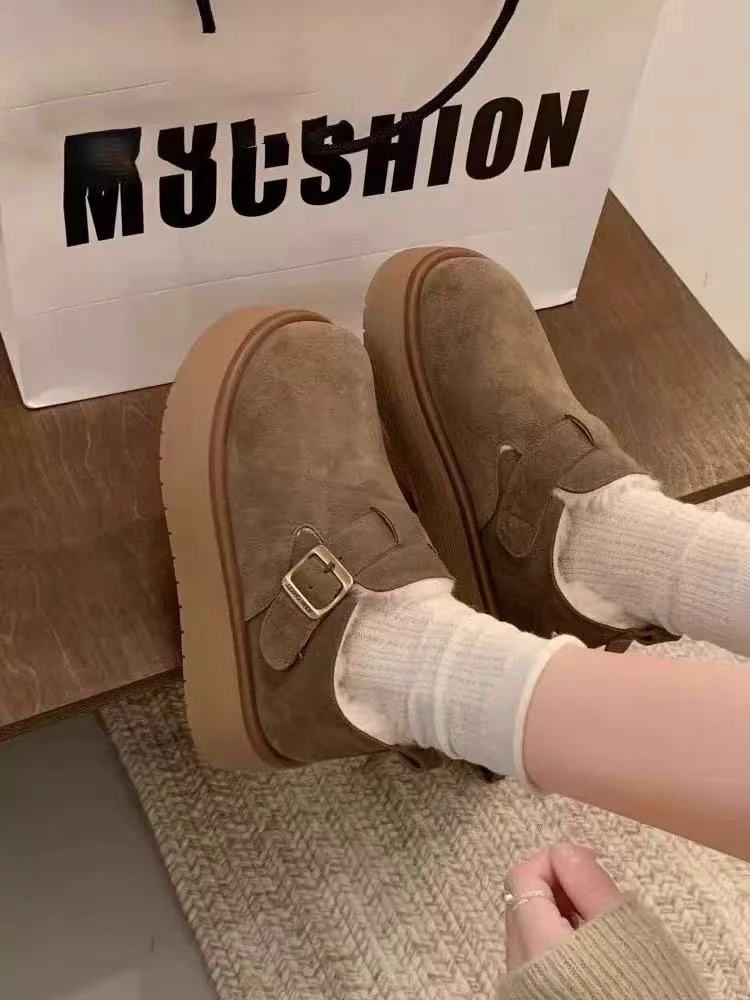 24年冬爆款加绒厚底外穿休闲勃肯雪地靴