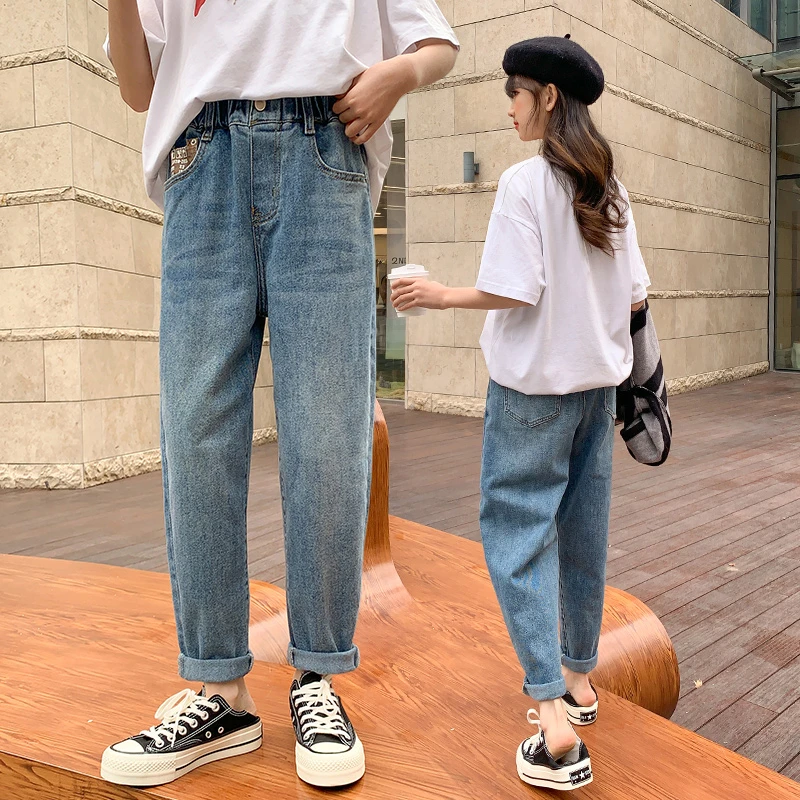 女童牛仔裤春秋款2025春装老爹裤宽松萝卜裤中大童女孩裤子秋季潮