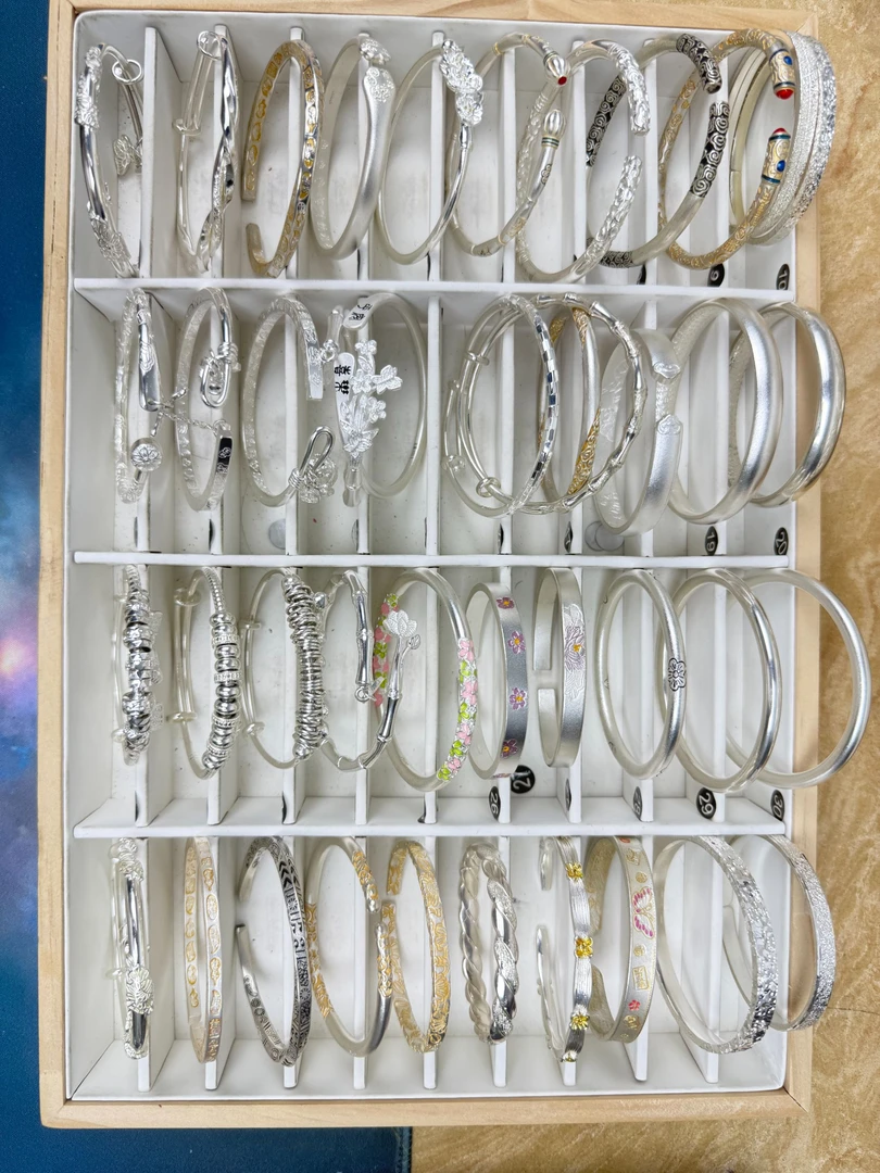 足银银制品 【2号】任选两件 手工DIY饰品吊坠项链手链戒指手镯