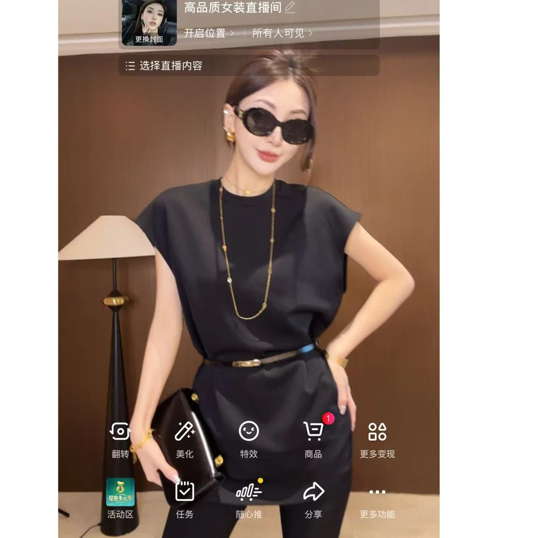 KIKI【纽约时报】2025夏季高级设计师气场很足的时尚上衣女装5S3215