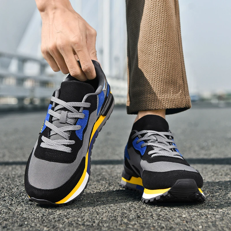 耐磨防滑阿甘休闲鞋2025春季新款透气网面潮流百搭男士休闲运动鞋