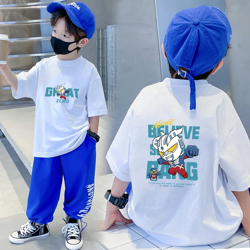 【100%棉】圆领短袖儿童纯棉中大童宽松百搭洋气吸汗夏季t恤82