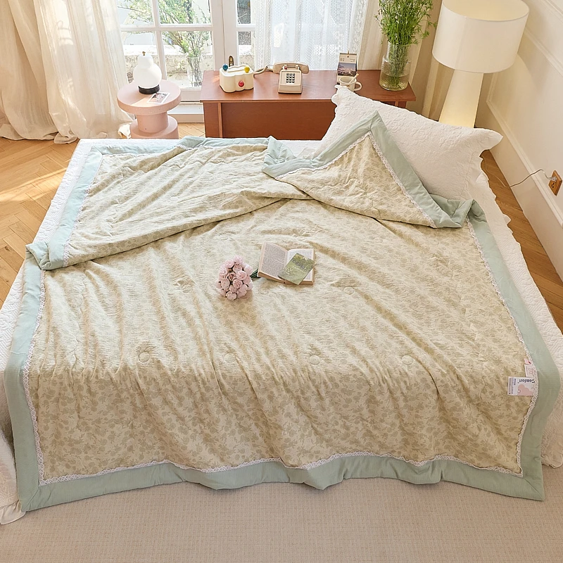 沐云纱小提花夏被 被子被芯可机洗水洗单人双人通用夏凉被空调被