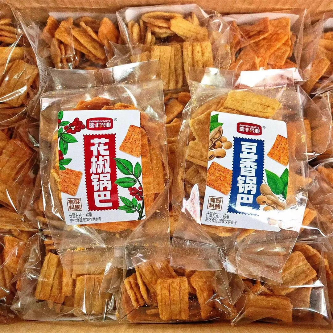 瑞丰兴业花椒锅巴豆香锅巴手工老式整箱酥脆膨化休闲零食老灶锅巴