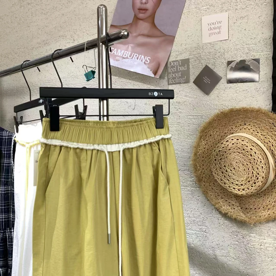 『雨美 Show』88038夏季时尚慵懒风休闲直筒裤